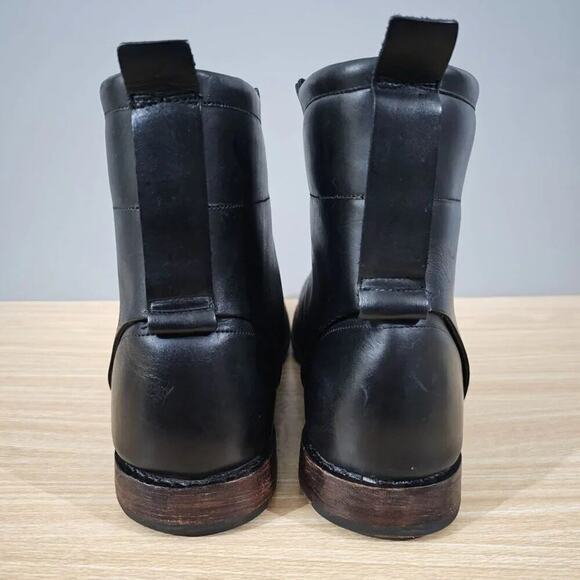 Timberland Boots 75531 Combat Moto Lace Up Mens Shoe Black Leather Size 13 - Picture 8 of 16